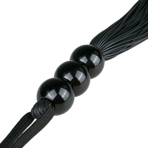 Черная силиконовая плеть Silicone Whip - 32 см. фото 3