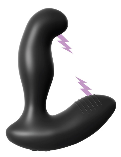 Черный массажер простаты Electro Stim Prostate Vibe с электростимуляцией - 13,3 см. фото 4